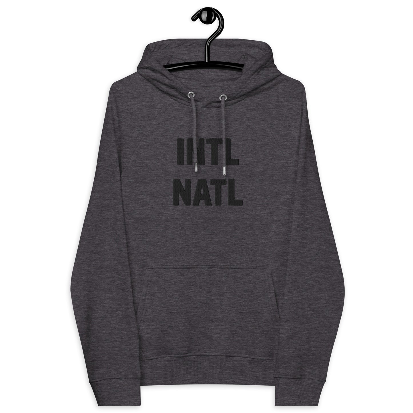 GPW Vivid Embroidered Eco Hoodie Dark Grey Melange 01