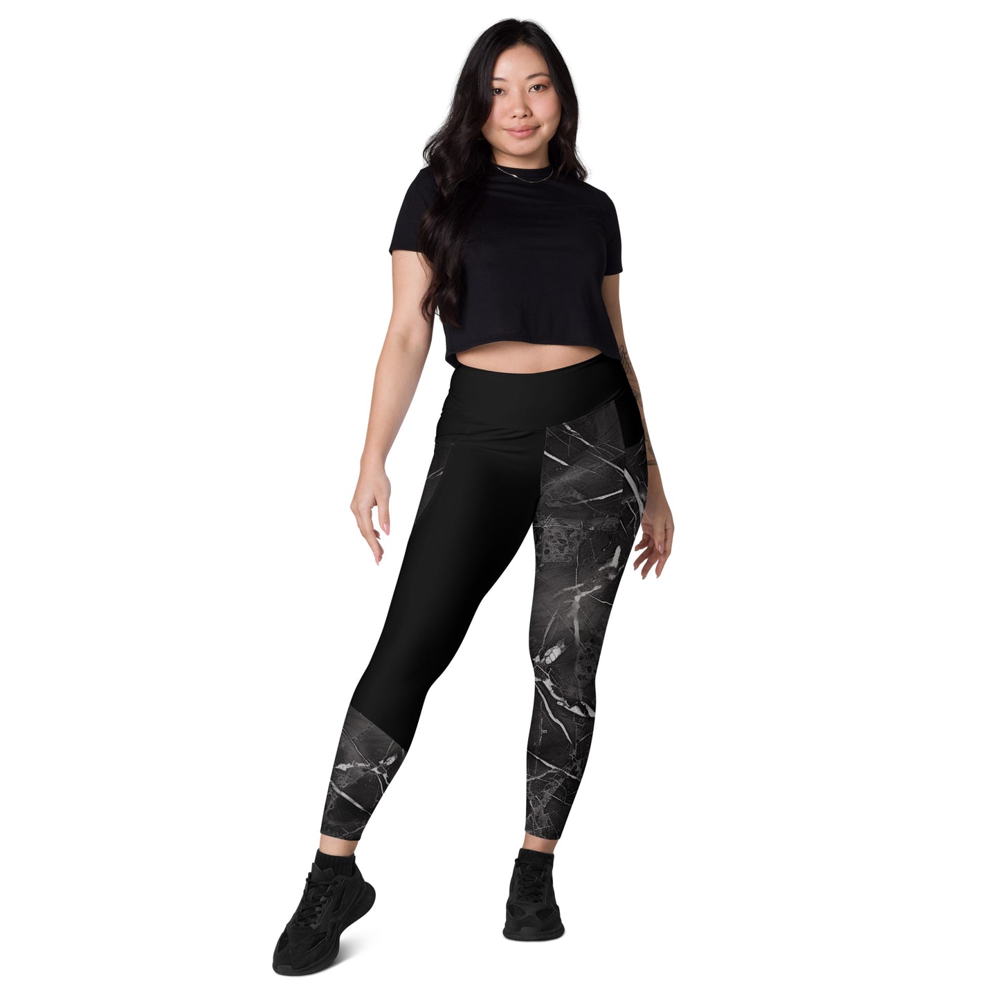 GPW Sport Black Marble Recycled Athletic Leggings