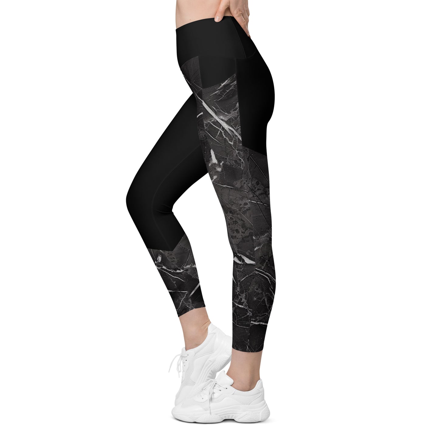 GPW Sport Black Marble Recycled Athletic Leggings