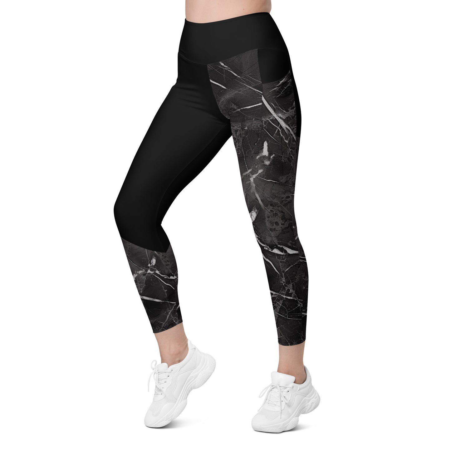 GPW Sport Black Marble Recycled Athletic Leggings
