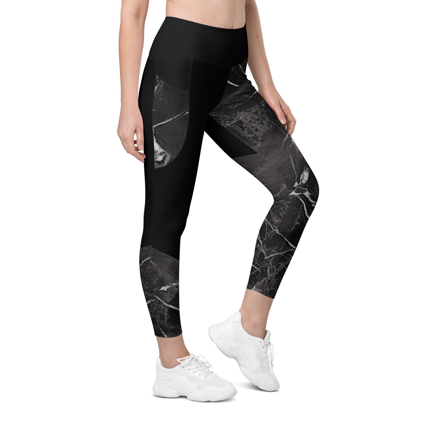 GPW Sport Black Marble Recycled Athletic Leggings