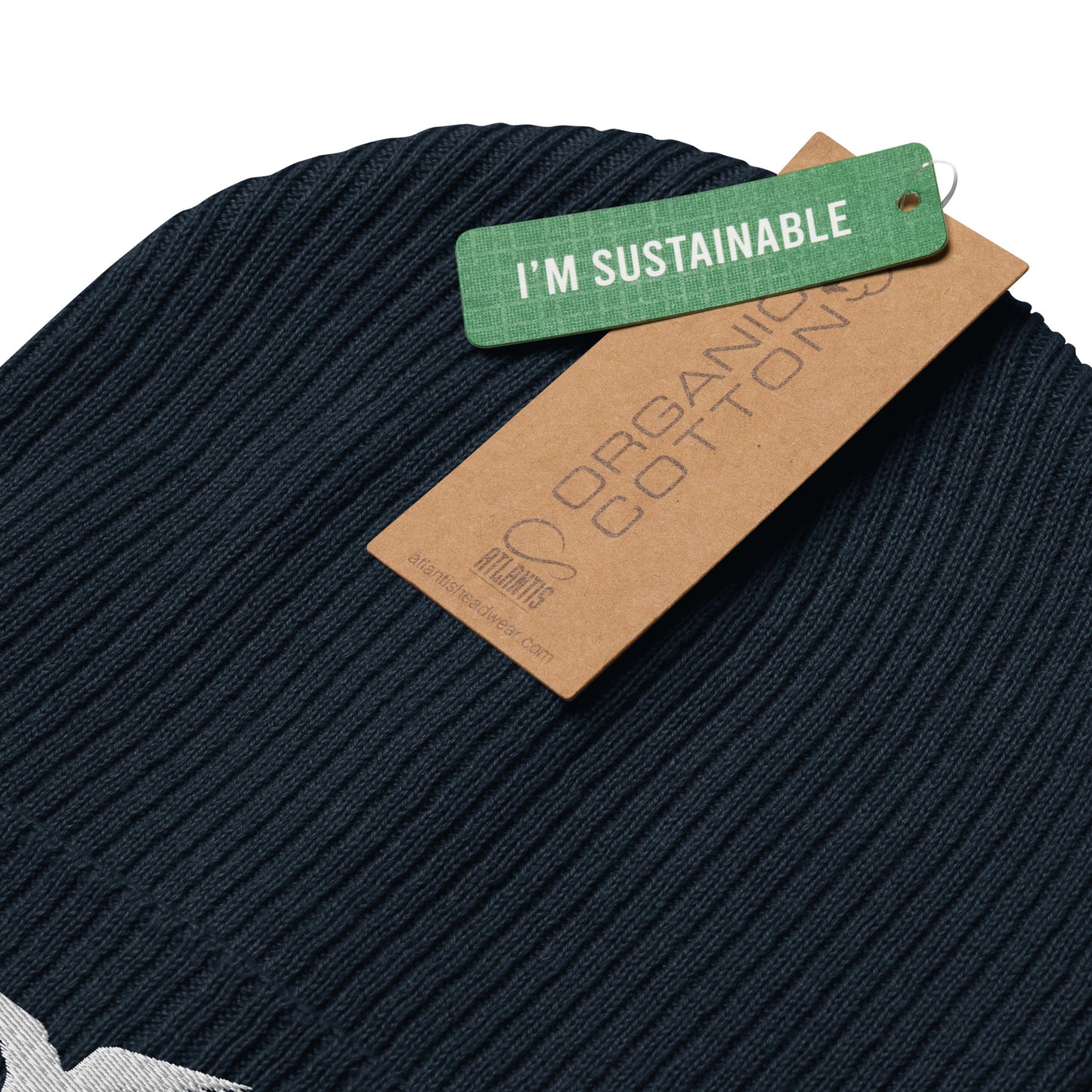GPW Organic Ribbed Beanie Navy Blue