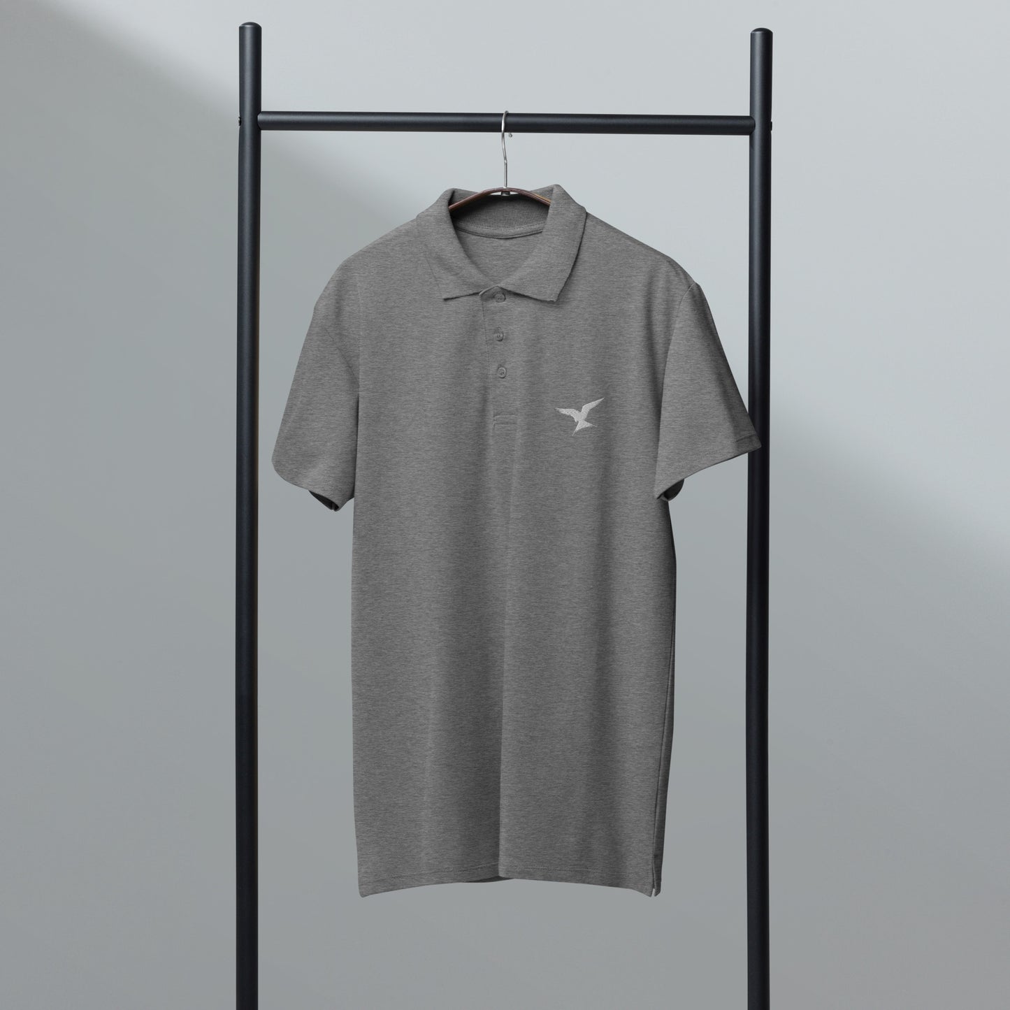 GPW Classic Polo Shirt Grey Melange w/ White Icon