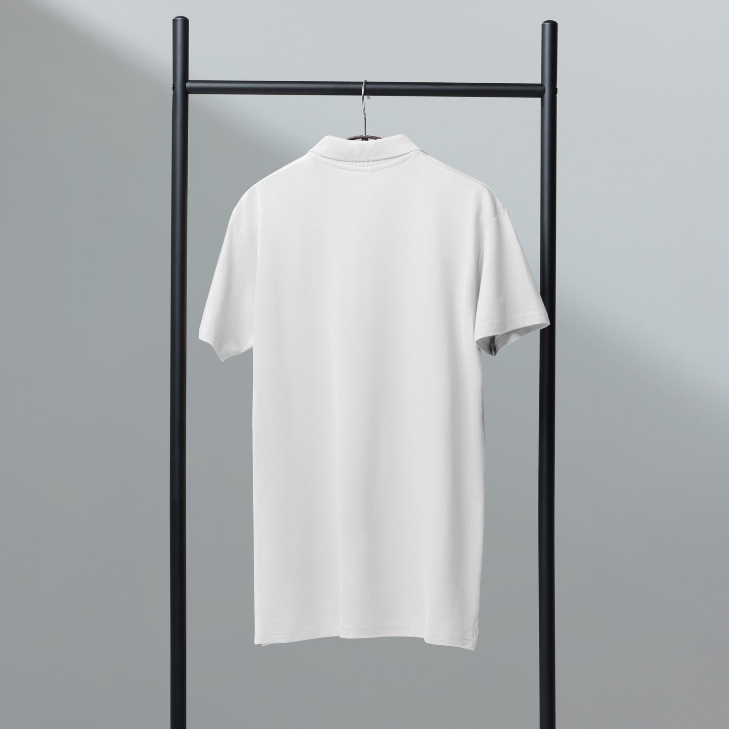 GPW Classic Polo Shirt White w/ Bright Blue Icon